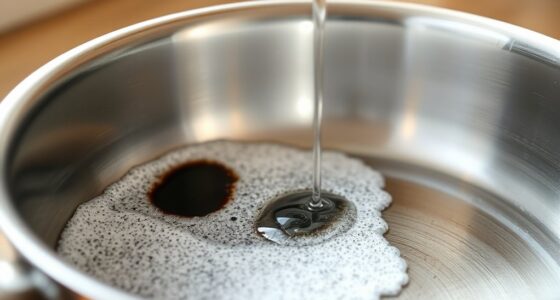 remove burnt oil effectively