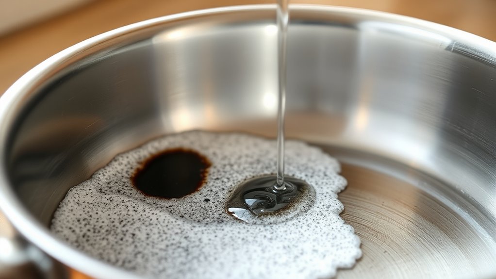 remove burnt oil effectively