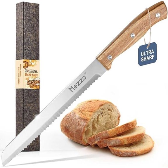 Mezzo Serrated Bread Knife - 8-Inch Sourdough Cutter