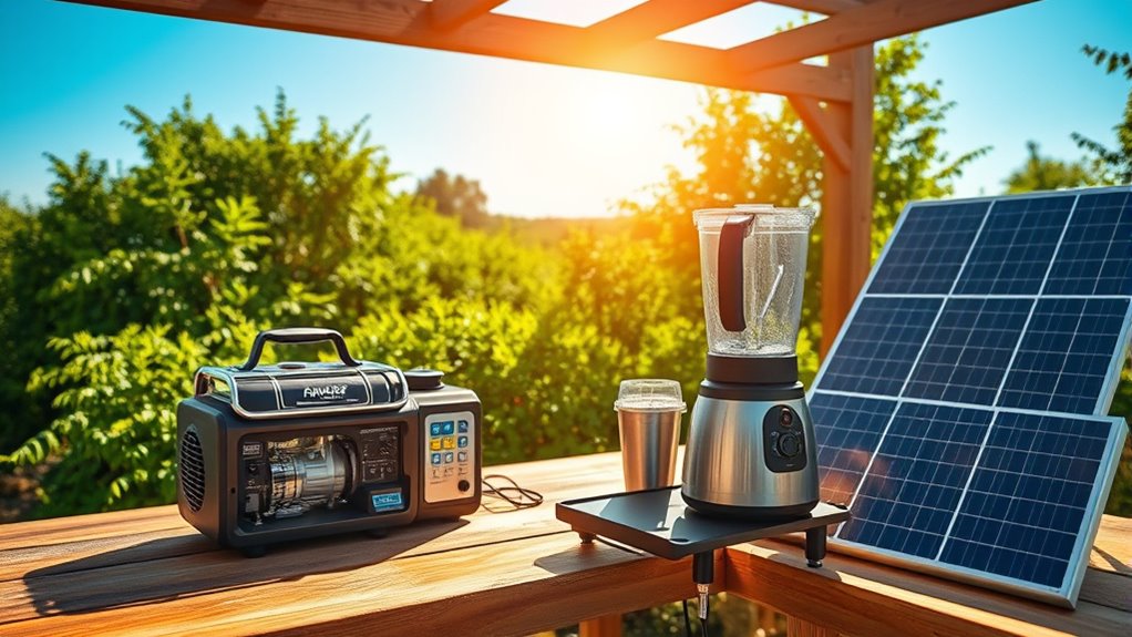 solar and generator cooking