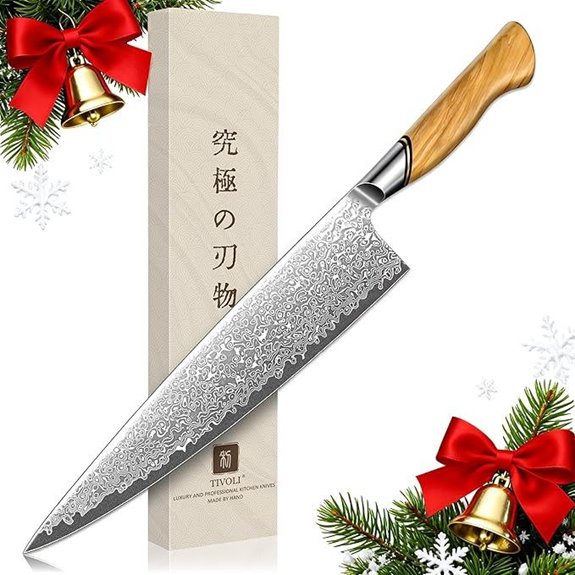 TIVOLI 10-Inch VG-10 Damascus Gyuto Knife