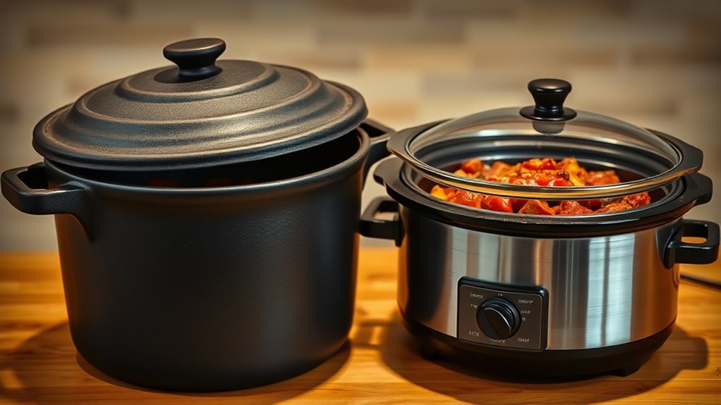traditional pot versus modern appliance