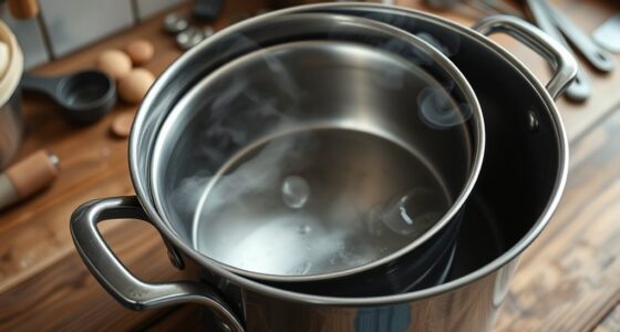using or improvising double boiler