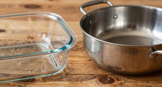glass and metal baking pans