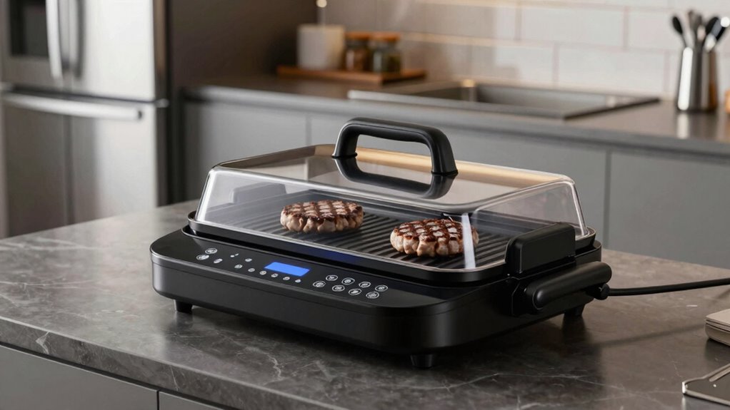 indoor grilling with smoke control