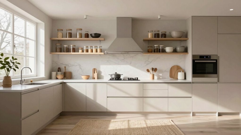 organized calm kitchen environment
