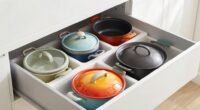 organized cookware lid storage