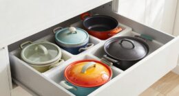 organized cookware lid storage