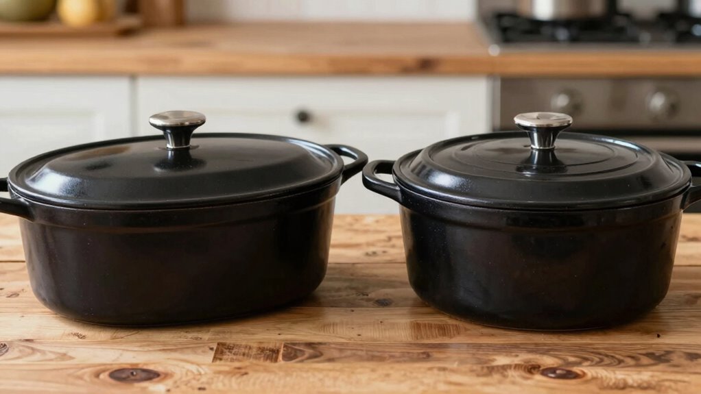 oval versus round cookware