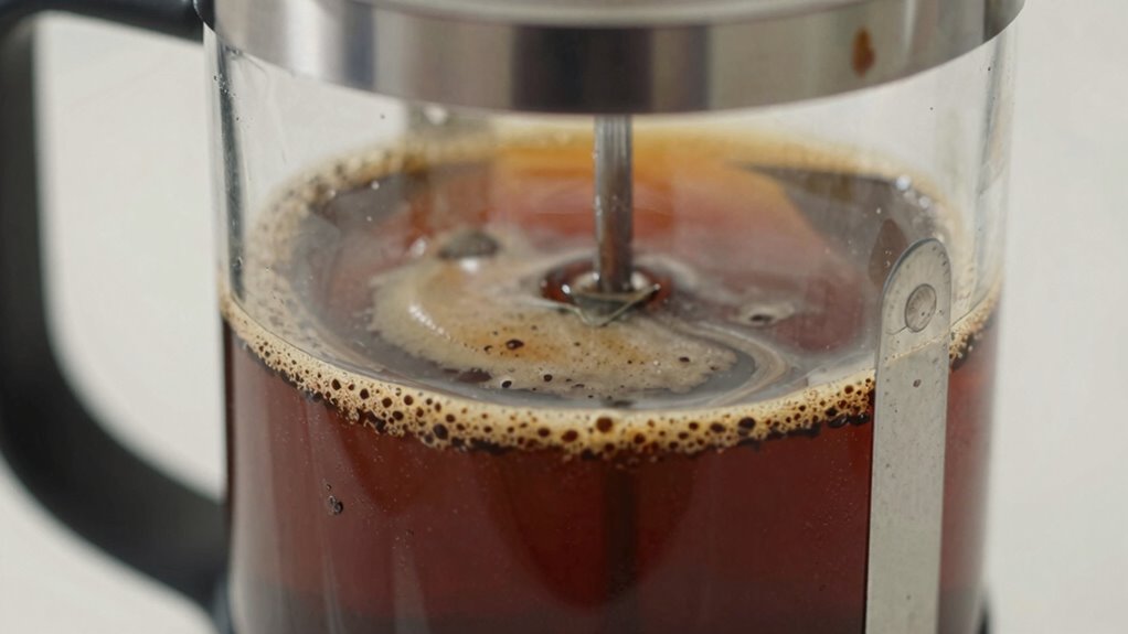 over pressing coffee grounds