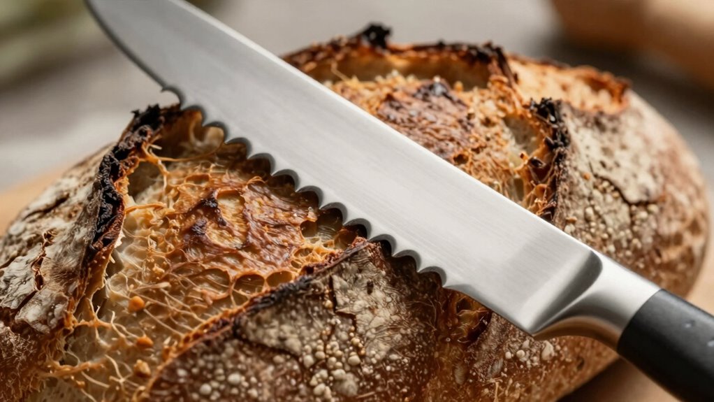 serrated knife preserves bread