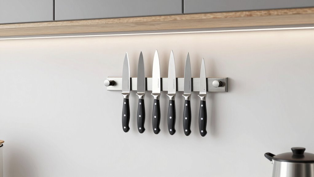sleek space saving knife storage