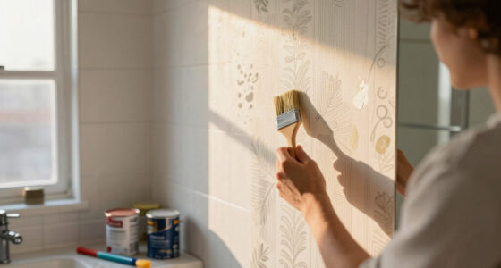 Her Paint DIY Completely Redid the Unfunctional Bathroom — It Looks Like Wallpaper