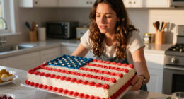Martha Stewart Serves Huge American Flag Cake with 250 Pieces for Founding Father-Themed Party