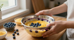 Blueberry Cornmeal Cake