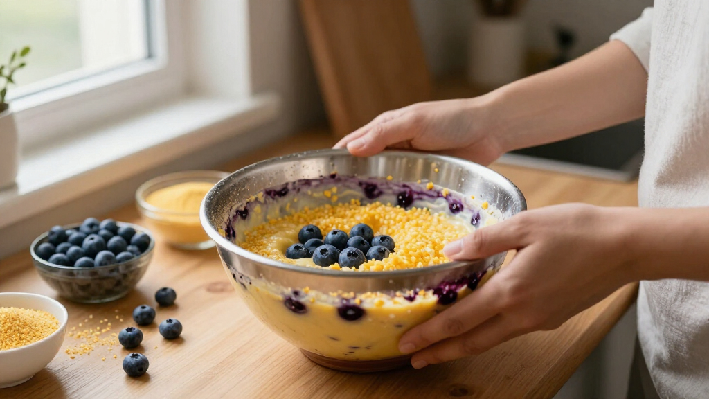 Blueberry Cornmeal Cake