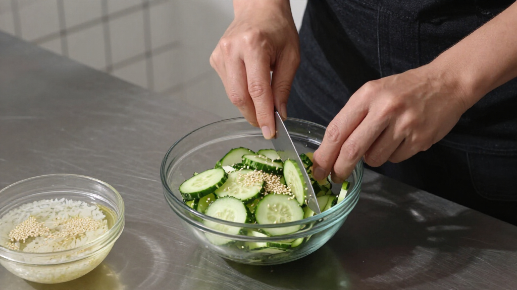 Cucumber Salad With Sesame And Rice Vinegar