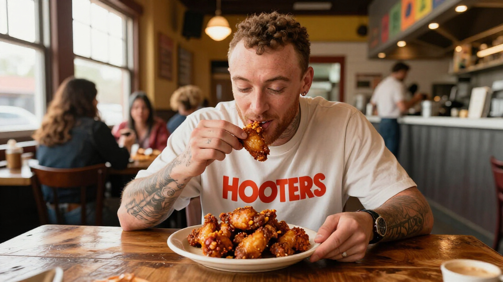 Sam Smith Loves Hooters Chicken Wings
