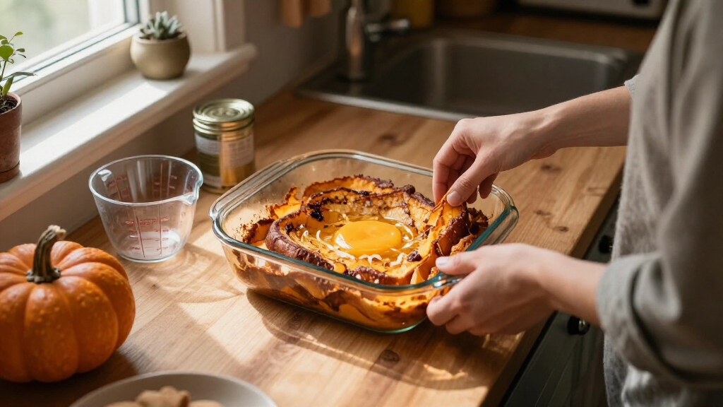 Make-Ahead Pumpkin French Toast Casserole