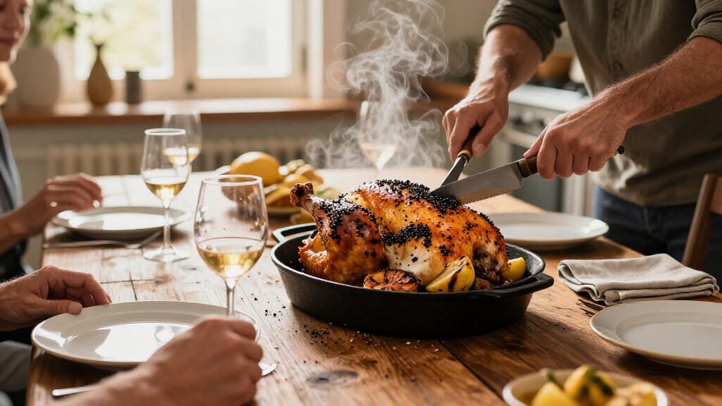 This Whole Roast Chicken Au Poivre Is Dinner Party Gold